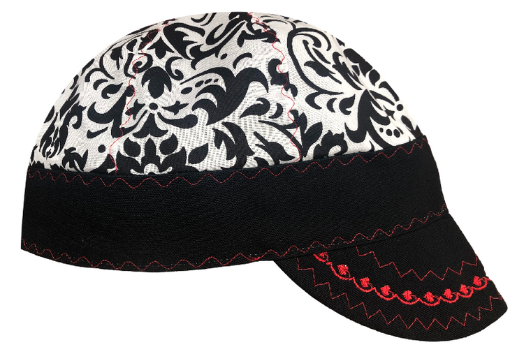 Damask Hybrid Welding Cap Size 7 1/2-7 3/4 Choose your Band Color