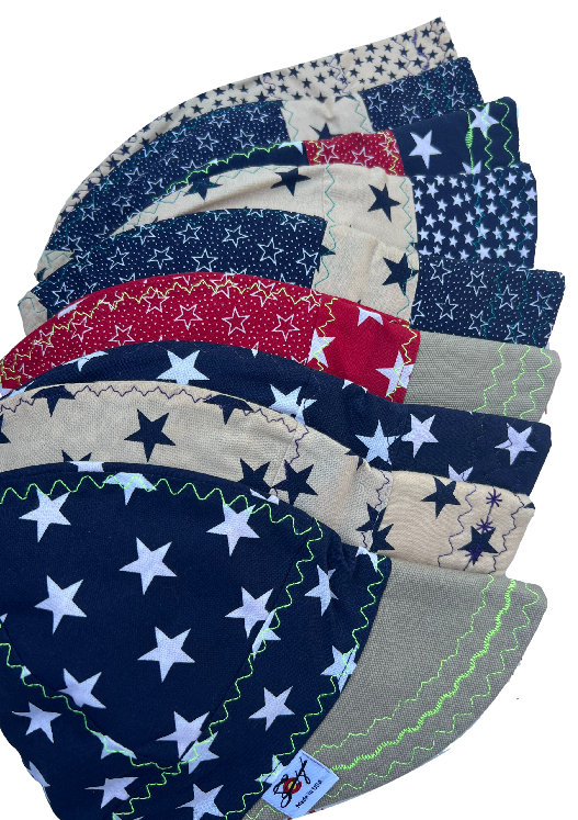 9 Pk. USA America 100% Cotton Welders Cap Size 7 5/8