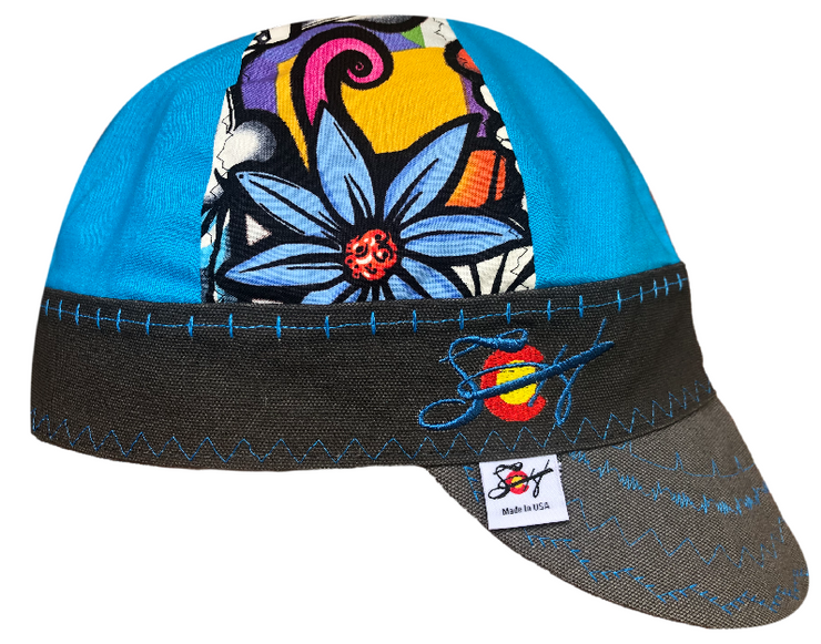 Graffiti Print &  Some Slaps! Size 7 1/4 Embroidered Hybrid Welding Cap