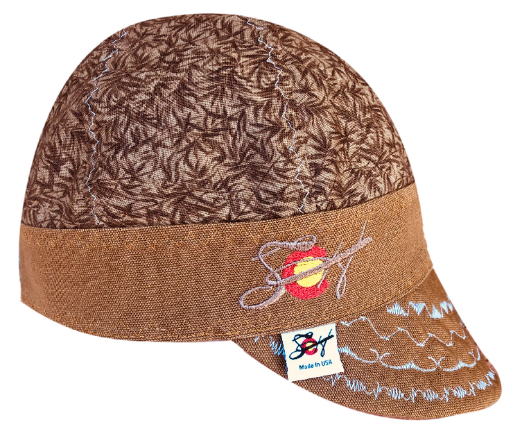 "Bamboo"zled  Embroidered Size 7 1/4 Hybrid Welding Cap