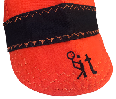 F-It Embroidered Safety Orange Prewashed Canvas Welding Cap Size 7 1/4