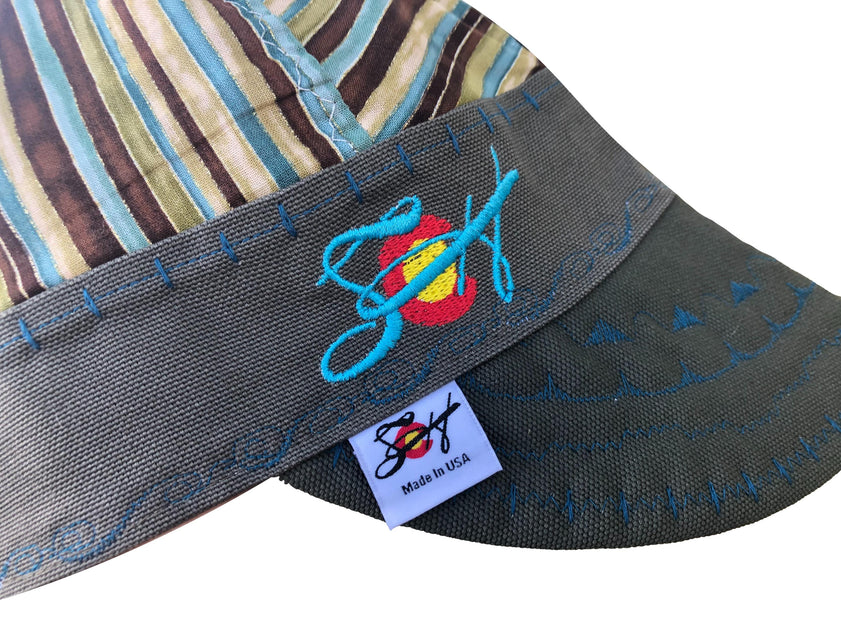 Striped Metallic Thread Embroidered Hybrid Welding Cap – Southern ...