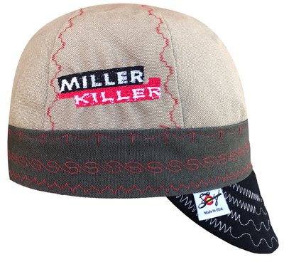 Miller Killer Embroidered Size 7 1/4 Prewashed Canvas Welders Cap