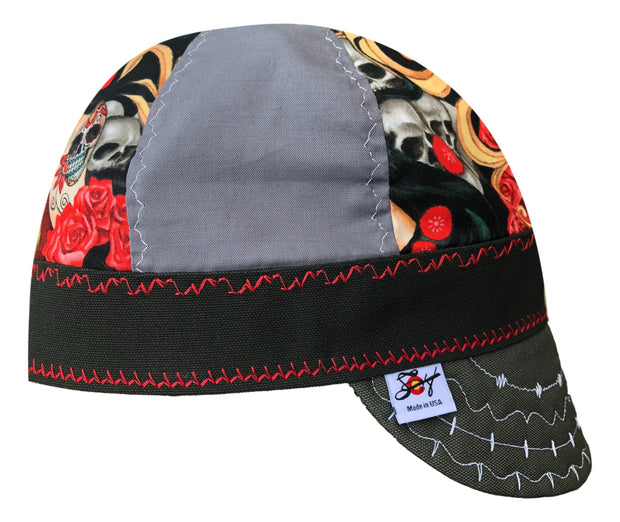Day of the Dead Pinup Chicks Limited Edition Hybrid Welders Cap