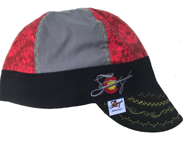 Blood Red 🥀 Tone on Tone Mixed Panel Hybrid Welding Cap