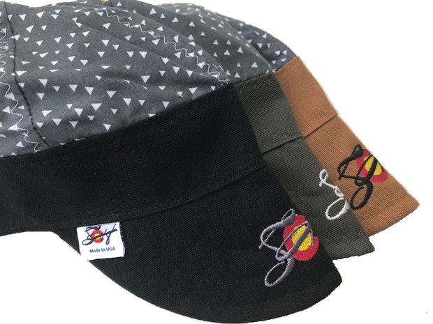 Grey Triangles Hybrid Welding Cap *Choose your Canvas Color*