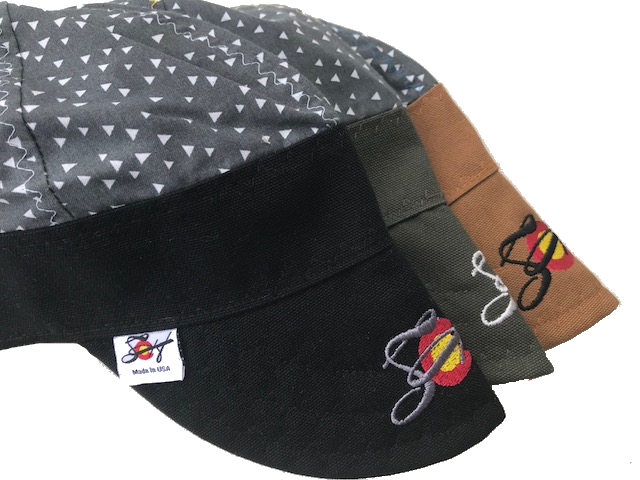 Grey Triangles Hybrid Welding Cap *Choose your Canvas Color*