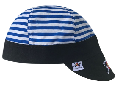 Striped Embroidered Hybrid Welders Cap *Choose your Canvas Color*
