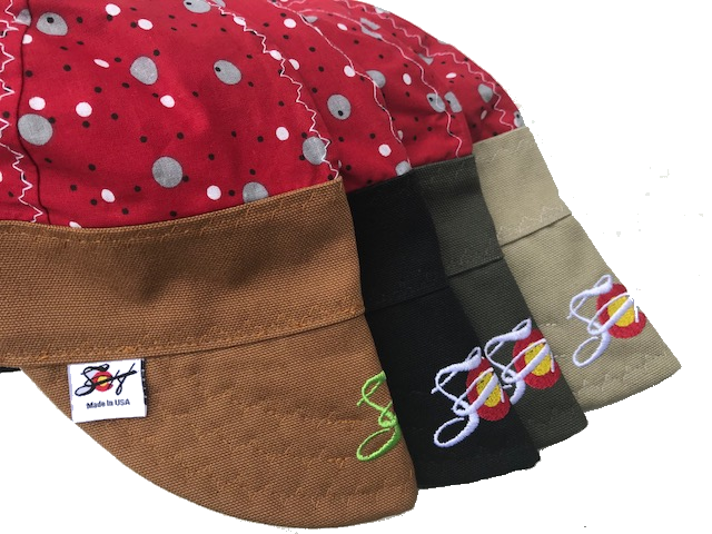🔴⚪️   Red Dotted 🔴⚪️  Hybrid Welding Cap *Choose your Canvas Color*