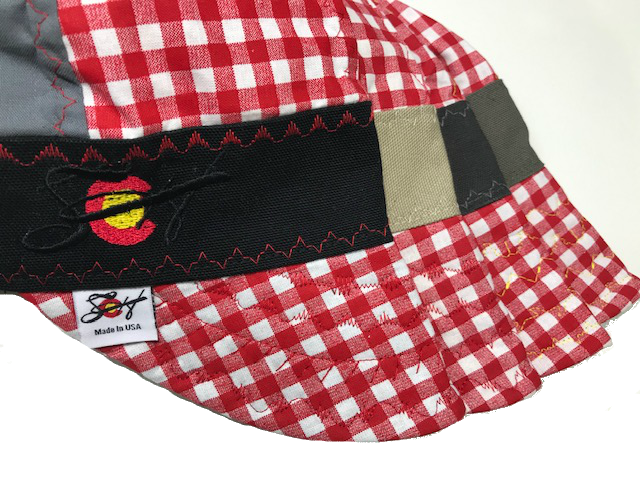 Mixed Panel Picnic Time  🐜🐜 Embroidered Hybrid Welding Cap Size 7 3/8