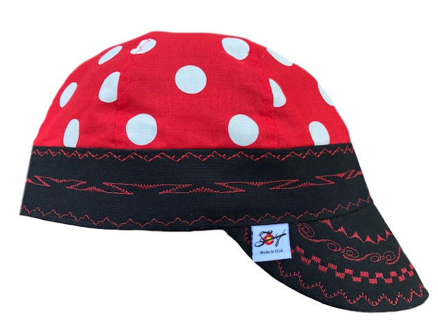 🔴  Bright Red Polka Dot 🔴  Hybrid Welding Caps