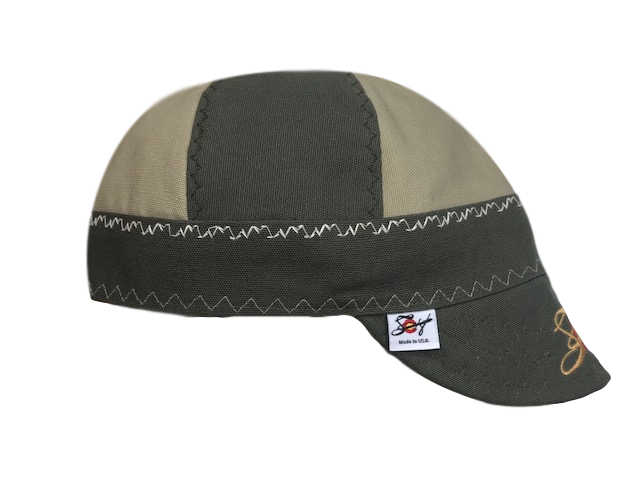 "The Distinguished" Mixed Panel Size 7 1/2 Prewashed Canvas Embroidered Welders Cap