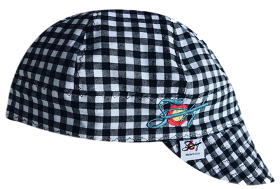 ⌘ Black Checkered ⌘ SoCo Logo Embroidered Cotton Welders Cap